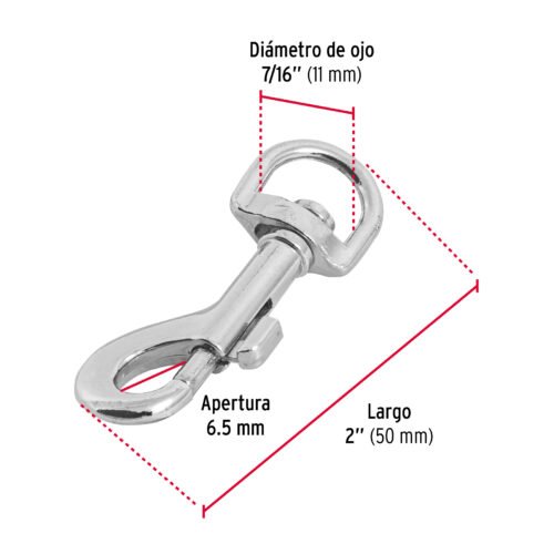 44029 - Bandola de zinc de 7/16" giratoria, FIERO