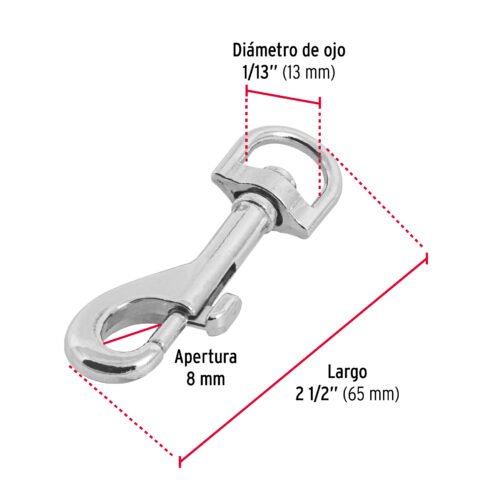44030 - Bandola de zinc de 1/2" giratoria, FIERO