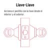 44035 - Cerrojo llave-llave níquel satin , llave de puntos, HERMEX