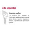 44036 - Cerrojo llave-mariposa níquel satin, llave de puntos, HERMEX