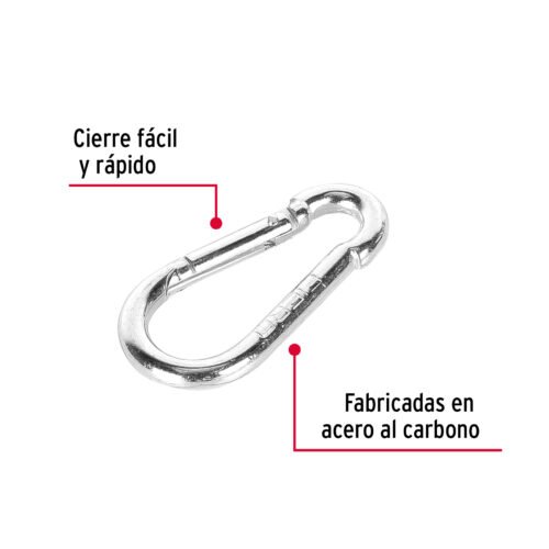 44037 - Bandola mosquetón de acero 3/16", FIERO