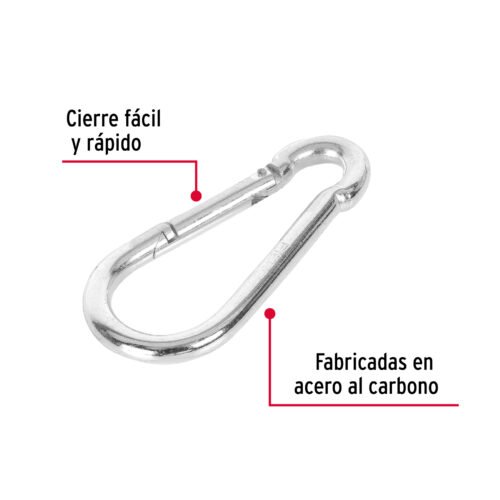 44041 - Bandola mosquetón de acero 1/2", FIERO