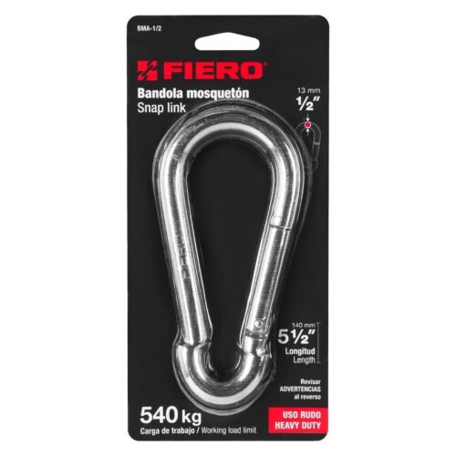 44041 - Bandola mosquetón de acero 1/2", FIERO