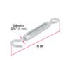 44053 - Tensor zinc 3/16" gancho-argolla, FIERO