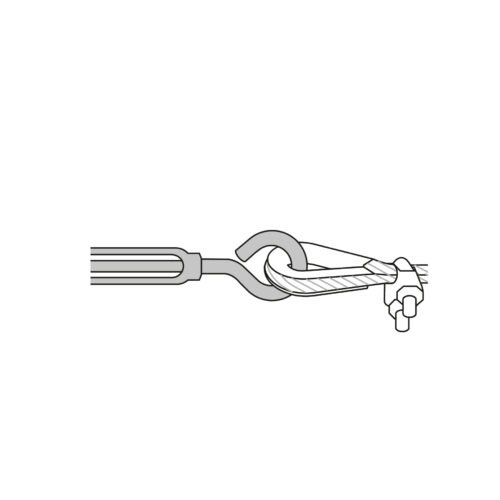 44053 - Tensor zinc 3/16" gancho-argolla, FIERO