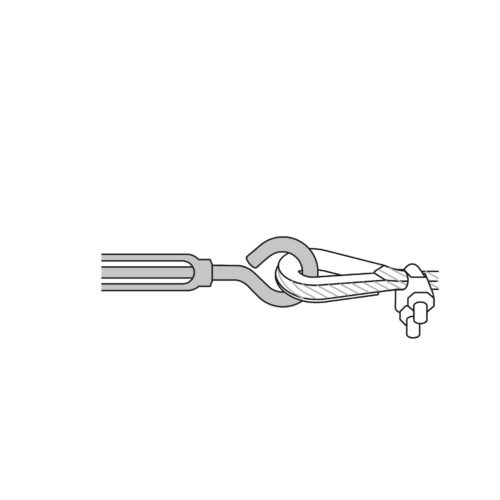 44054 - Tensor zinc 1/4" gancho-argolla, FIERO