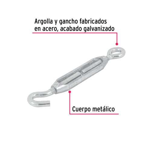 440551 44055 - Tensor zinc 5/16" gancho-argolla, FIERO