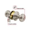 44057 - Cerradura tipo oval para recámara, níquel satín, HERMEX