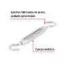 44060 - Tensor zinc 3/16" gancho-gancho, FIERO