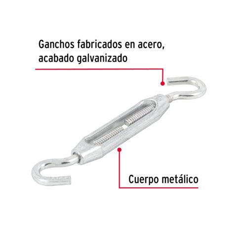 44060 - Tensor zinc 3/16" gancho-gancho, FIERO