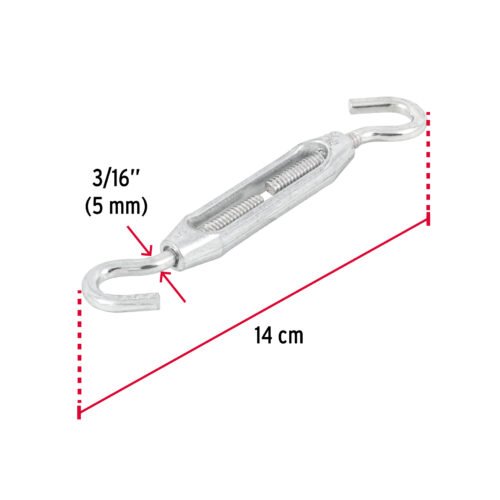 44060 - Tensor zinc 3/16" gancho-gancho, FIERO