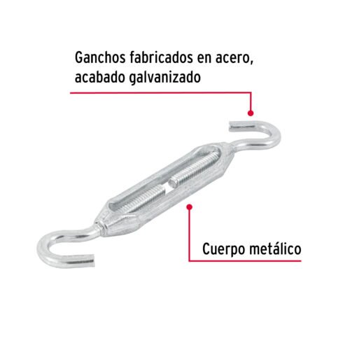 44061 - Tensor zinc 1/4" gancho-gancho, FIERO