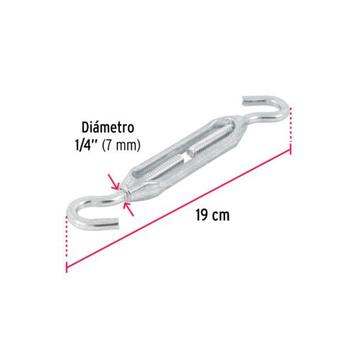 44061 - Tensor zinc 1/4" gancho-gancho, FIERO