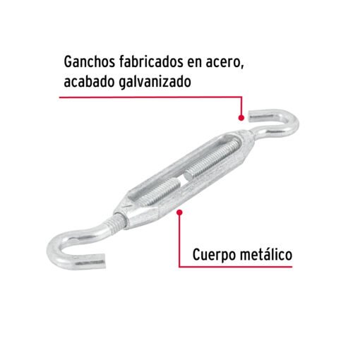 44062 - Tensor zinc 5/16" gancho-gancho, FIERO