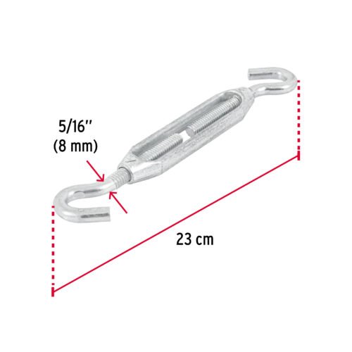 44062 - Tensor zinc 5/16" gancho-gancho, FIERO