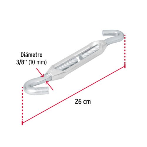 440632 44063 - Tensor zinc 3/8" gancho-gancho, FIERO