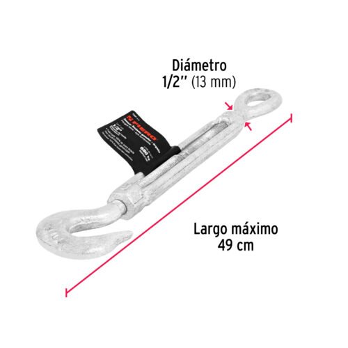 44067 - Tensor forjado 1/2" gancho-argolla, FIERO