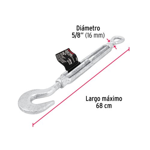 44068 - Tensor forjado 5/8" gancho-argolla, FIERO
