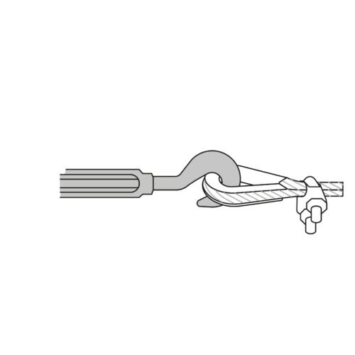 44069 - Tensor forjado 3/4" gancho-argolla, FIERO