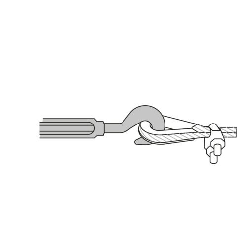 44070 - Tensor forjado 7/8" gancho-argolla, FIERO