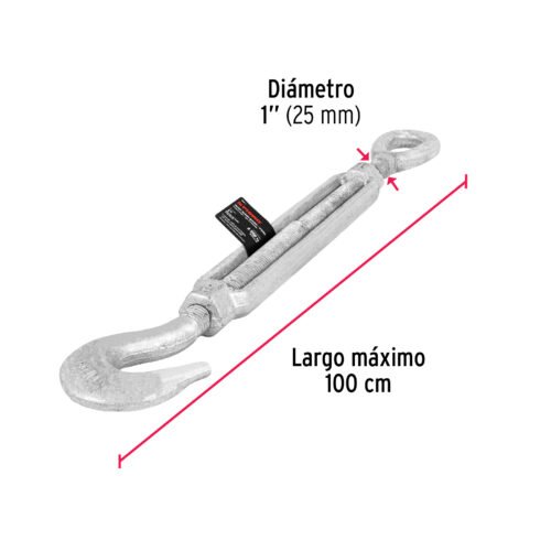 44071 - Tensor forjado 1" gancho-argolla, FIERO