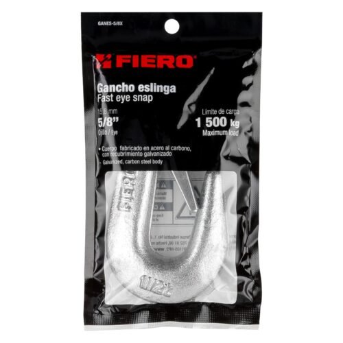 44077 - Gancho eslinga de acero forjado 5/8", carga 1500 kg, FIERO