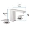 440802 44080 - Mezcladora para lavabo taladros separados, cromo, FOSET KUBO