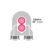 44082 - Blíster c/2 nudos (perros) de hierro p/cable de 1/8", FIERO