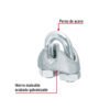 44083 - Blíster c/2 nudos (perros) de hierro p/cable de 3/16", FIERO