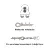 44084 - Blíster c/2 nudos (perros) de hierro p/cable de 1/4", FIERO