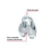 44085 - Blíster c/2 nudos (perros) de hierro p/cable de 5/16", FIERO