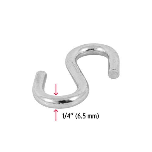 44092 - Gancho "S" de 1/4" de acero para cable, FIERO