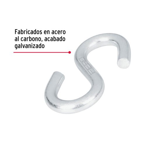 44093 - Gancho "S" de 5/16" de acero para cable, FIERO