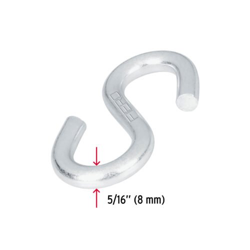 44093 - Gancho "S" de 5/16" de acero para cable, FIERO