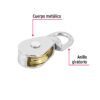 44113 - Garrucha metálica para noria de 3/4", FIERO