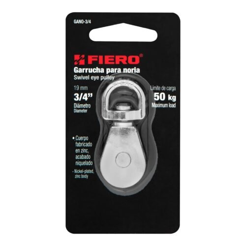 44113 - Garrucha metálica para noria de 3/4", FIERO