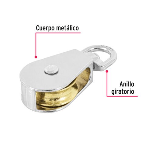44114 - Garrucha metálica para noria de 1", FIERO