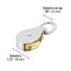 44115 - Garrucha metálica para noria de 1-1/2", FIERO