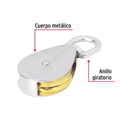 44116 - Garrucha metálica para noria de 2", FIERO
