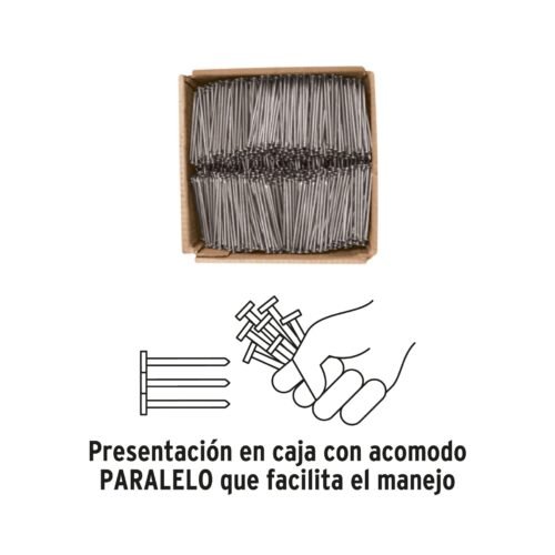 441532 44153 - Kilo de clavo estándar 2-1/2" con cabeza en caja de 25 kg