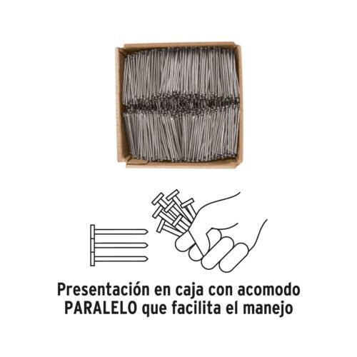 44154 - Kilo de clavo estándar 3" con cabeza en caja de 25 kg, FIERO