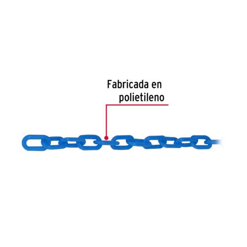 44163 - Metro de cadena de 3 mm de plástico azul, carrete de 50 m