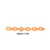 44165 - Metro de cadena de 3 mm de plástico naranja, carrete de 50 m