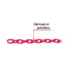 441661 44166 - Metro de cadena de 3 mm de plástico roja, carrete de 50 m