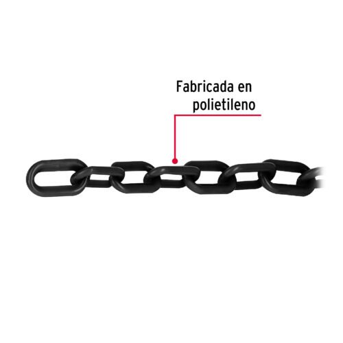 44170 - Metro de cadena de 5 mm de plástico negra, carrete de 25 m
