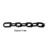 44170 - Metro de cadena de 5 mm de plástico negra, carrete de 25 m
