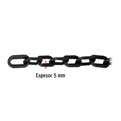 44170 - Metro de cadena de 5 mm de plástico negra, carrete de 25 m