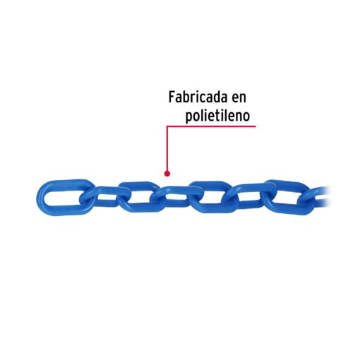 44173 - Metro de cadena de 5 mm de plástico azul, carrete de 25 m