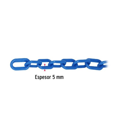 44173 - Metro de cadena de 5 mm de plástico azul, carrete de 25 m