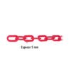 44176 - Metro de cadena de 5 mm de plástico roja, carrete de 25 m